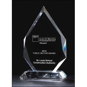 Flame Series Crystal Award (5"x7.625")