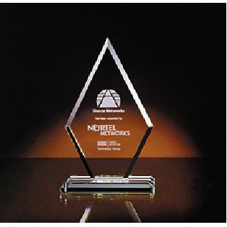 Clipped Diamond Beveled Award (5"x8")