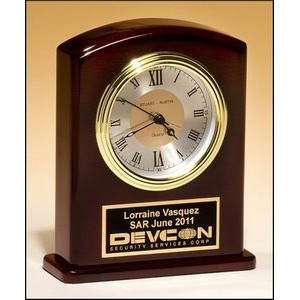 High Gloss Rosewood Clock Award (5.25"x6.75")