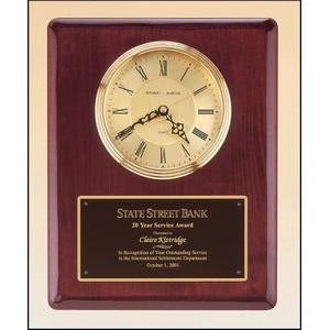 Rosewood Stained Wall Clock Award (10.5"x13")