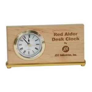 Red Alder Horizontal Desk Clock