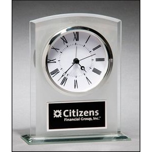 Desktop Glass Clock Award w/Frosted Top
