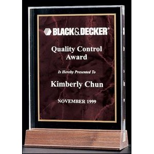 Marble Design Series 3/4" Thick Acrylic Award (6")(Ruby Marble)