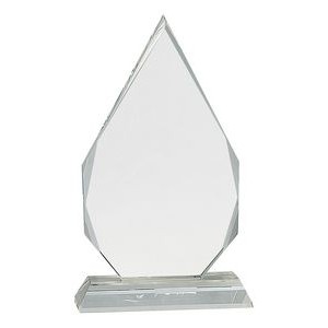 9" Crystal Diamond on Clear Pedestal Base