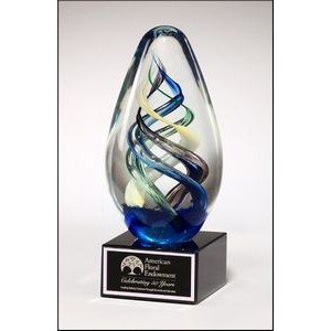 Egg Shaped Glass Award w/Glass Base
