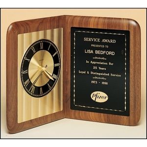 American Walnut Clock Award w/Edge
