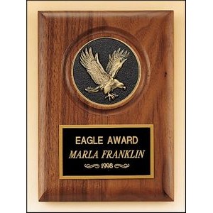 American Walnut Plaque w/Eagle Medallion (5"x7")