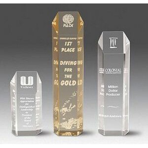 Hexagon Tower Award - Large (3"x12")