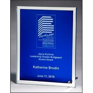 Blue Glass Plaque Award (7"x9")