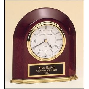 Rosewood Arched Table Clock Award (5.625"x5.875")