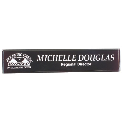 Black Acrylic Desk Nameplate - Large