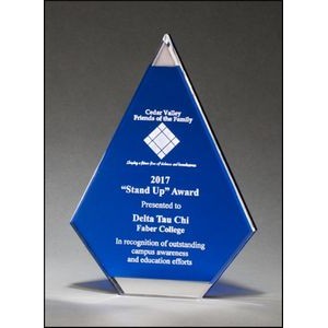 Flame Series Blue Acrylic Award (4.25"x7.875")