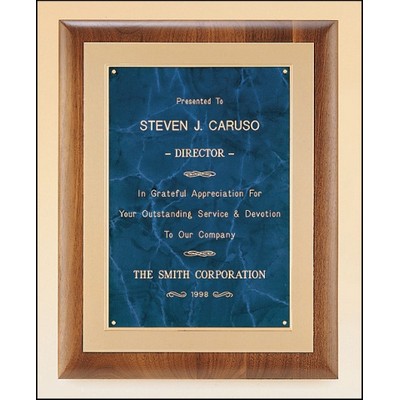 Solid American Walnut Plaque w/Embossed Frame (11"x14")