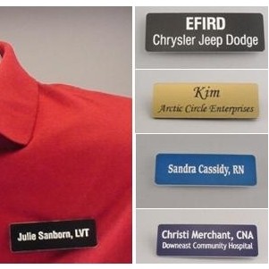 Custom Name Badges - Pin Back Included (1"x3")