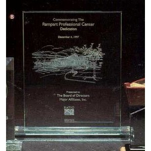 Rectangle Glass Award (8"x1/2"x10")