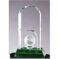 Optic Crystal Golf Green Award - Medium