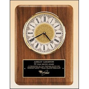 American Walnut Vertical Wall Clock Award (11"x15")