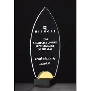 Flame Series 3/8" Thick Award w/Metal Base (4")