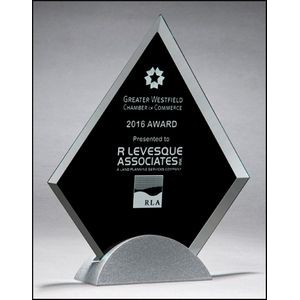 Diamond-shaped Glass Award (8"x9")