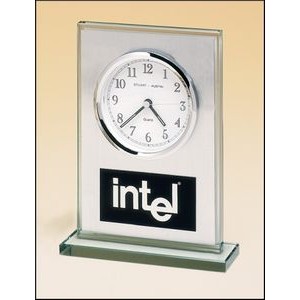 Glass Desk Clock Award (7.25"x4.875")