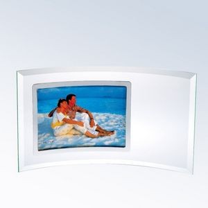 Curved Horizontal Silver Photo Frame