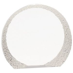 6 1/4" Round Crystal with Decorative Edge