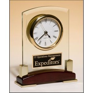 Glass Desktop Clock Award (6"x7.75")