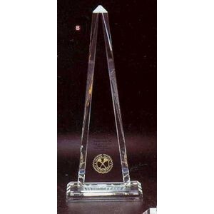 Obelisk Clear Glass Award (4"x3/4"x12")
