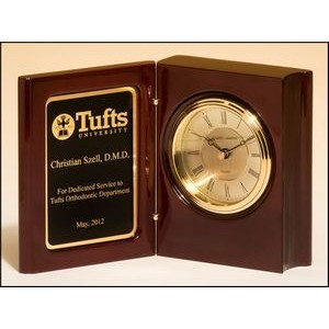 Rosewood Book Clock Award (3"x4.25")