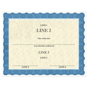 Classic Blue Custom Award Certificate