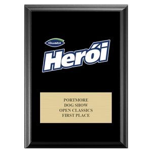 Black Full Color Plaque w/ Engraved Plate (5"x7")