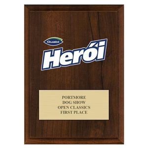 Cherry Finish Plaque w/ Engraved Plate (5"x7")