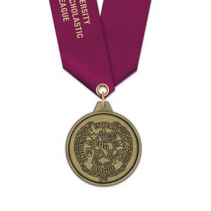 1-3/4" HL Medal w/ Satin Neck Ribbon