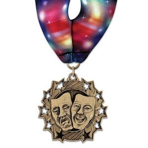 2 1/4" Drama TS Medal w/ Stock Millennium Neck Ribbon