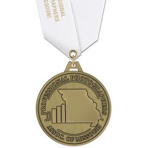 2-1/2" HS Medal w/ Satin Neck Ribbon