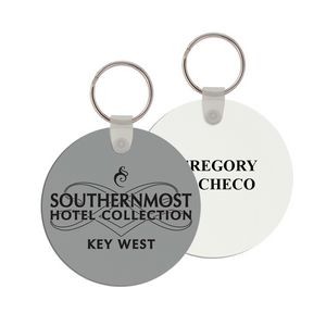 Full Color Round Keychain w/ Printing on Back