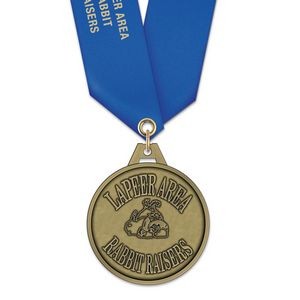 2" HG Medal w/ Satin Neck Ribbon