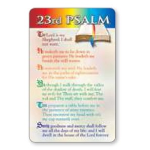 23rd Psalm Info Panel w/Full-Color Laminated Calendar Card
