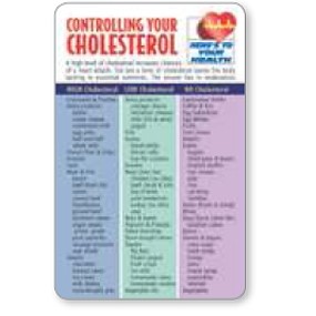 Controlling Your Cholesterol Info Panel w/Full-Color Laminated Calendar Card