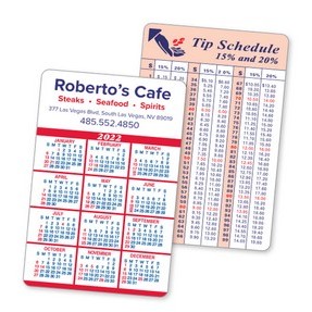 2 Color Calendar and Business Information Wallet Card