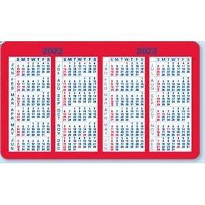 Laminated 2-Color 3 Year Calendar Information Panel Wallet Card (2022-2024)