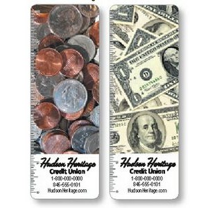 6" Animated FLIPIMAGE Money Bookmark/Ruler