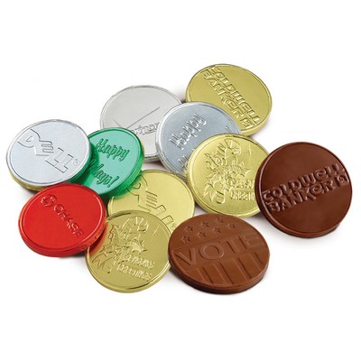 Chocolate Coins with Embossed Logo (1.5")