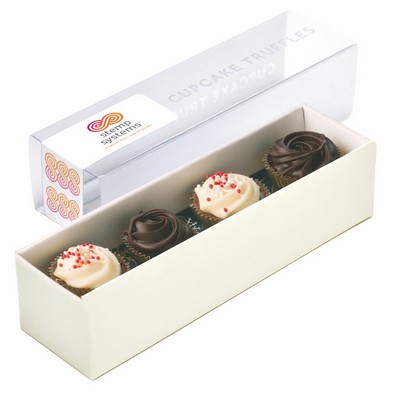 4 Piece Belgian Chocolate Cupcake Truffle in Gift Box