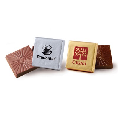 Chocolate Candy Square w/ Custom Imprint on Foil