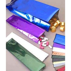 Heat Sealable Metallized Foil Bag w/Side Gusset (3 3/8"x2 9/16"x13")
