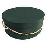 Dark Green Hat Box (17"x8 1/2")