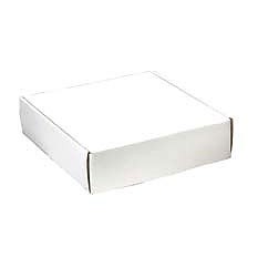 White Gloss Corrugated Mailer Box (9"x9"x4")