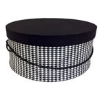 Houndstooth Hat Box (19"x9 1/2")