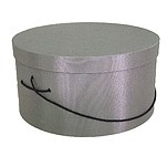 Steel Gray Hat Box (17"x8 1/2")